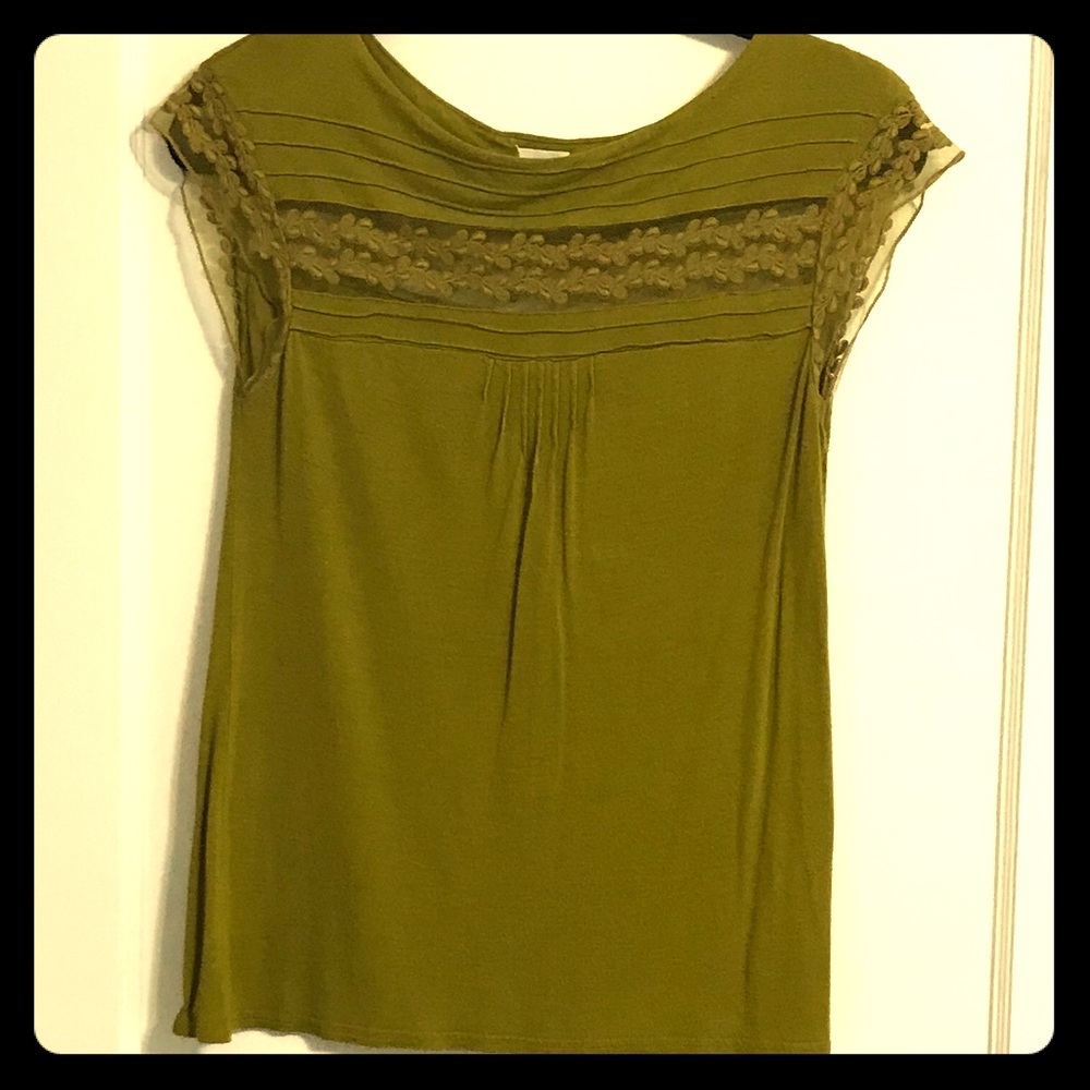 Deletta tee with lace trim as XS